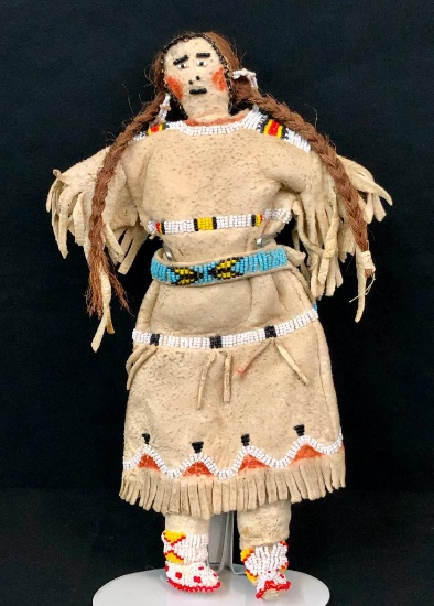 Antique Handmade Beaded Plains Doll