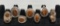 7 Fine Agate and Sterling Silver Rings