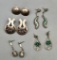 Group of 5 Pairs of Vintage Earrings