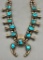 Vintage Turquoise Squash Blossom Necklace