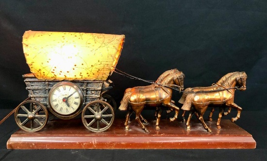 Vintage Horse & Wagon Clock