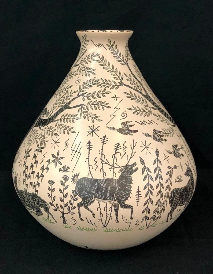 Fancy Pictorial Pot by Hector Gallegos Jr.