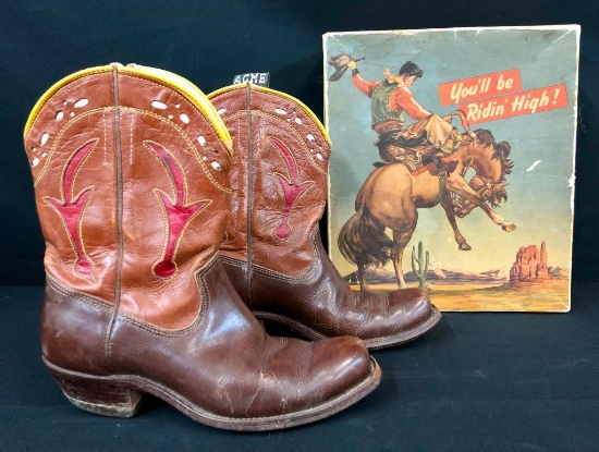 Vintage Acme Kids Boots with Original Box