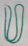 Long 48 Inch Turquoise Strand Necklace