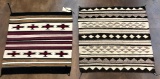 Two Navajo Single Saddle Blankets