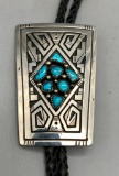 Turquoise Cluster Bolo Tie - Peter Nelson