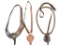Three Vintage Brown Studded Breast Collars