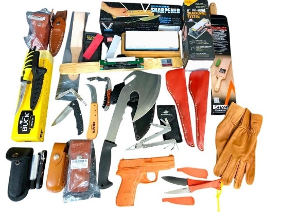 Group Of Miscellaneous Knives, Accessories, Etc.