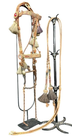 Deer Lodge Horsehair And Calf Skin Bridle and Silver Bit
