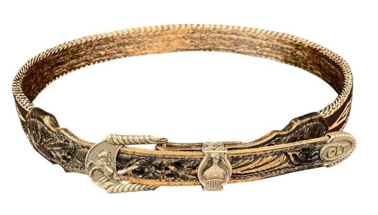 Deer Lodge Hitch Horsehair Belt With Colt Buckle Set