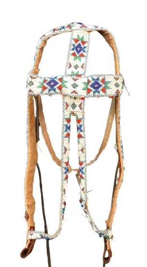 First Half 20th Century Plains Beaded Headstall