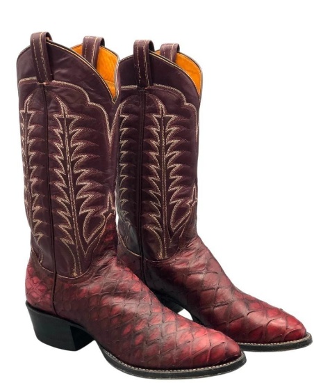 Fancy Pair Of Tony Lama Exotic Boots