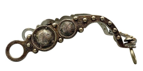 E. Garcia Bit With Studded And Engraved Shanks