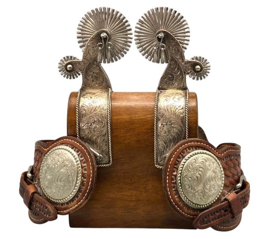 E. Garcia Tom Mix Style Spurs With Nice Straps