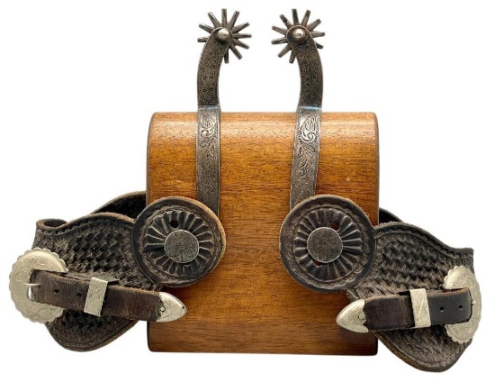 Silver Mounted Spurs With Nice Straps