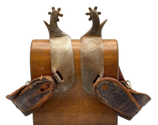 Rare Pair Of Blanchard Iron Spurs From San Antonio, NM