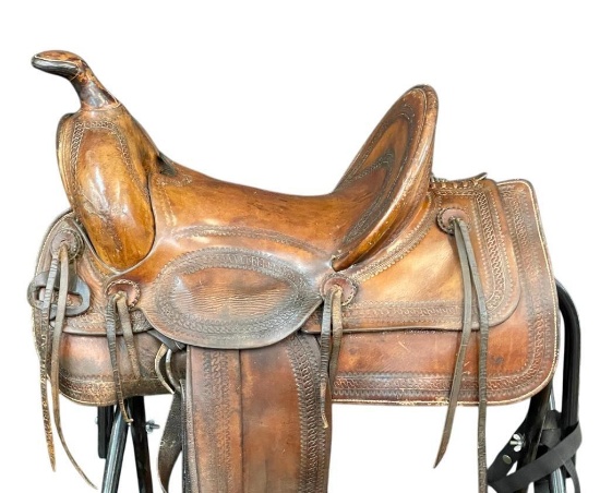 Antique High Back Saddle By Lichtenberger & Ferguson