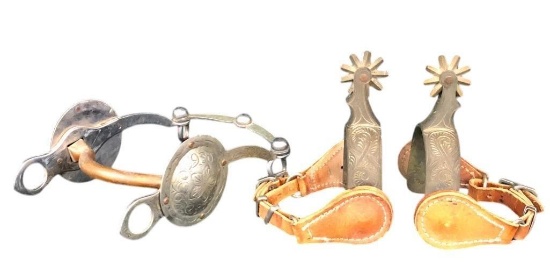 Vintage Bit And Spurs Made In Mexico