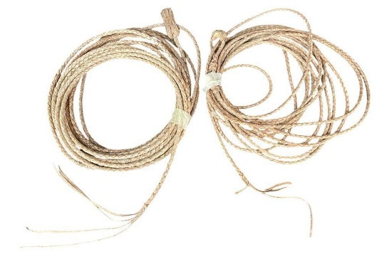 Two Vintage Rawhide Riatas