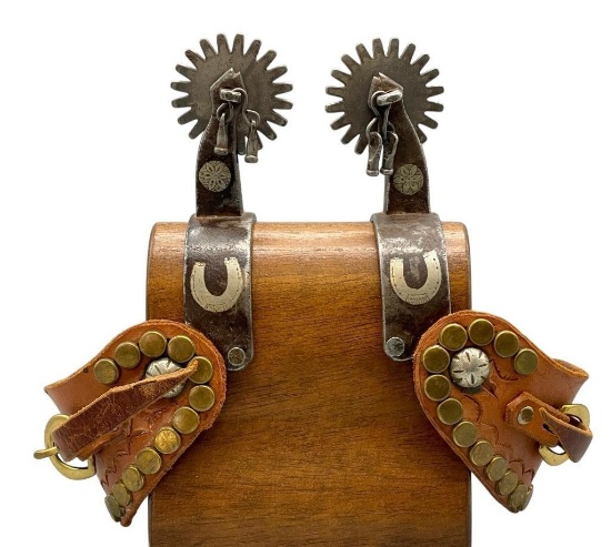 Handmade Horseshoe Themed Cowboy Spurs