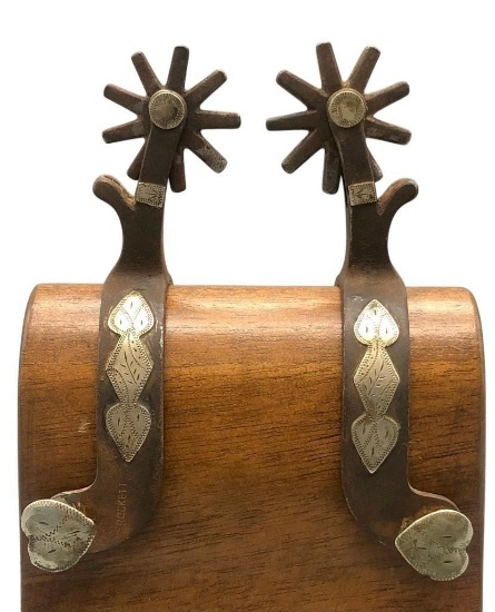 Heart Button Crockett Spurs - Circa 1930s