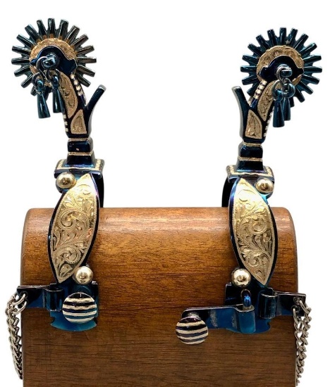 Amozoc Inlay Spurs Marked G.J.