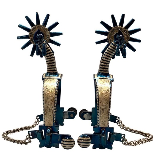 Unmarked Amozoc Inlay Spurs