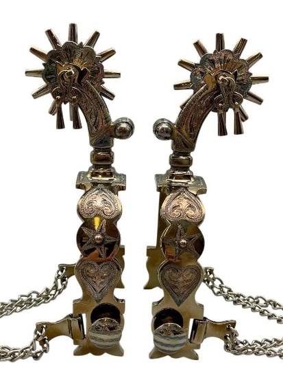 E. Garcia Heart And Star Themed Spurs