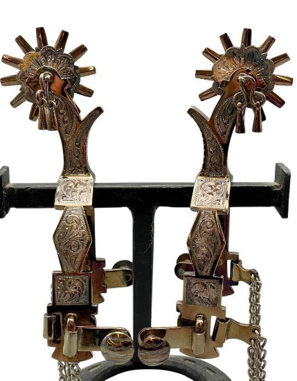E. Garcia Silver Inlay Spurs
