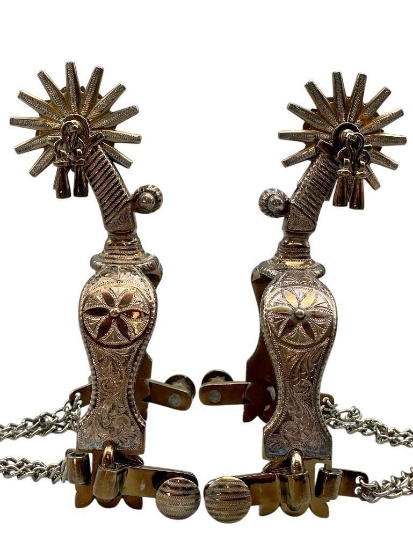 Fancy Pair Of E. Garcia Dandy Pattern Spurs