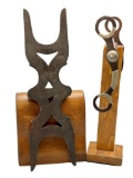 Rare Iron Double Boot Jack And Crockett Bit