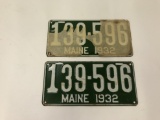 1932 Maine Plates