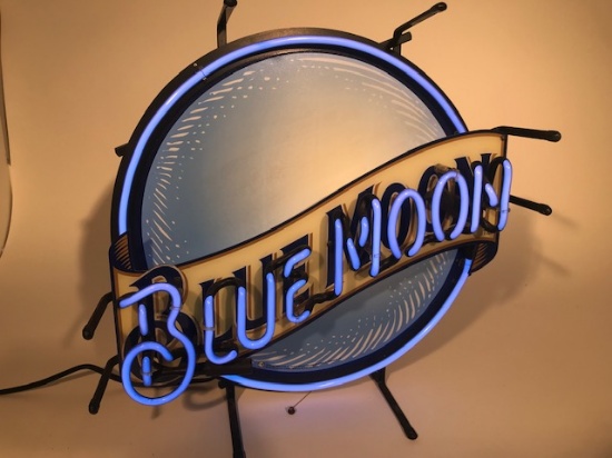 Neon Sign Blue Moon