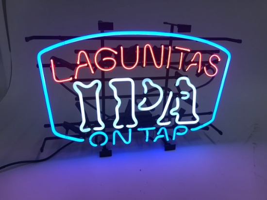 Neon Sign Lagunitas IPA on Tap.