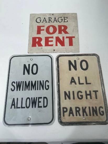 Lot of Three (3) Instructional Signs