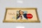 Coca-Cola Cardboard Sign with Wooden Frame