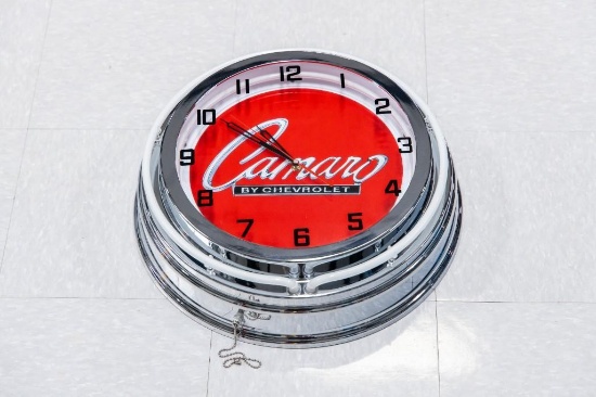 Camaro by Chevrolet neon clock