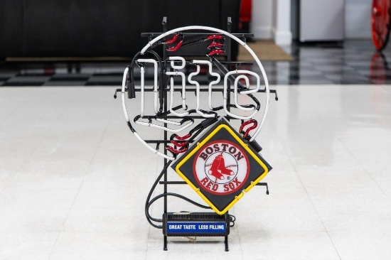 Lite Beer and Boston Red Sox Neon Sign