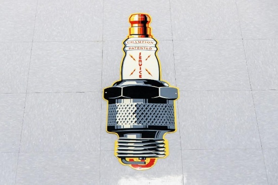Champion Spark Plug Service Sign