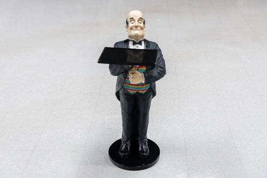 ?Henri The Butler? Statue with Tray