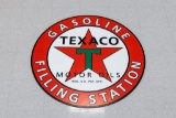 Contemporary Texaco Motor Oils Filling Station Metal Sign