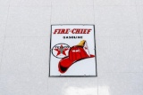 Texaco Fire Chief Gasoline Porcelain Sign