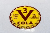 1950?s V-3 Cola bottlecap Shaped Sign