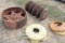 Steel wheels, weights, and Harrow discs