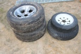 Four Wheels and Tires Various Sizes