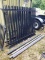 4 Black Aluminum Fence Panels w/ a Pair of Black Metal Gates