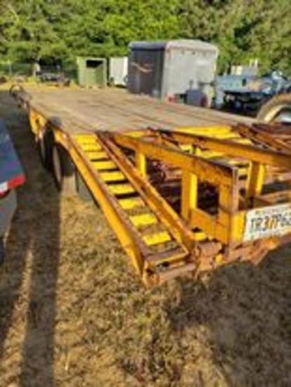 Double Axle Lowboy Equipment Trailer