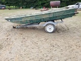 John Boat and Trailer. BILL OF SALE ONLY