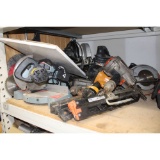 Saws, Saw Blades, and Three Framing Nail Guns