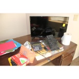 Computer Screen and Office Supplies